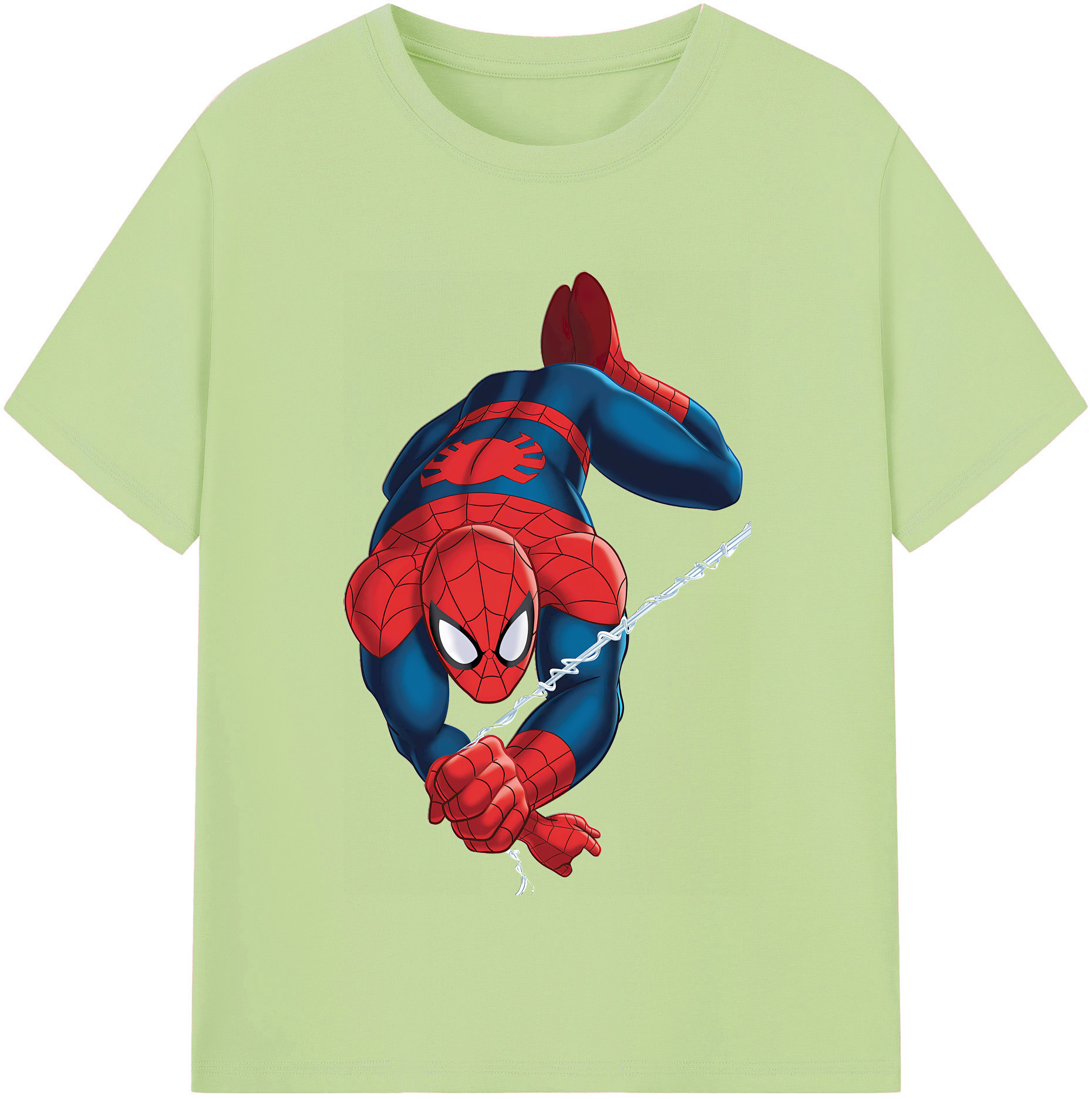 （画像用） Spider Man スパイダーマン 綿100％半袖Tシャツ（フロントプリント）